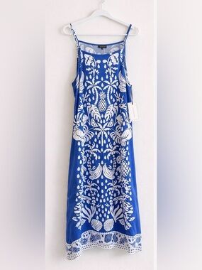 1 StateBlue & White Printed Sundress -